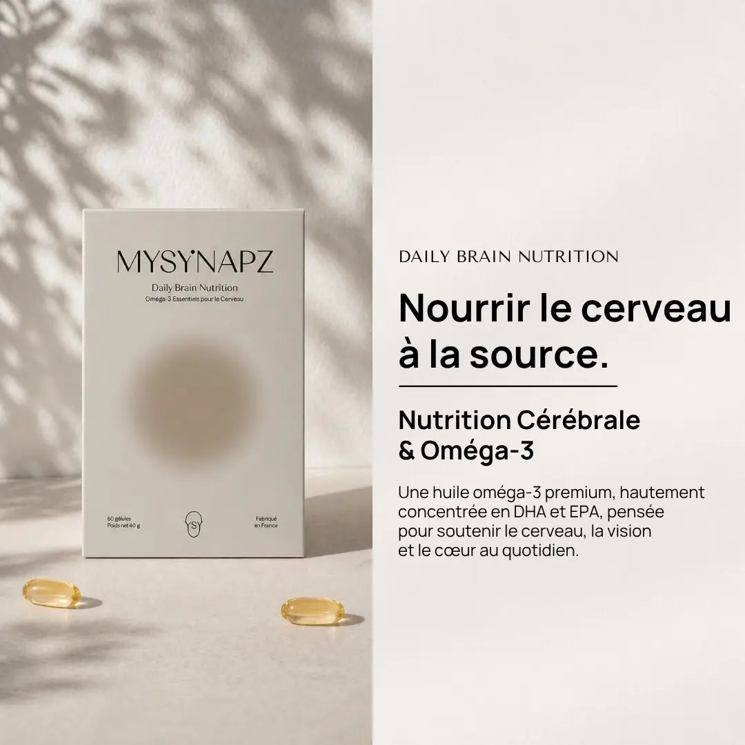 Complément alimentaire MySynapz Daily Brain Nutrition aux oméga-3 DHA et EPA