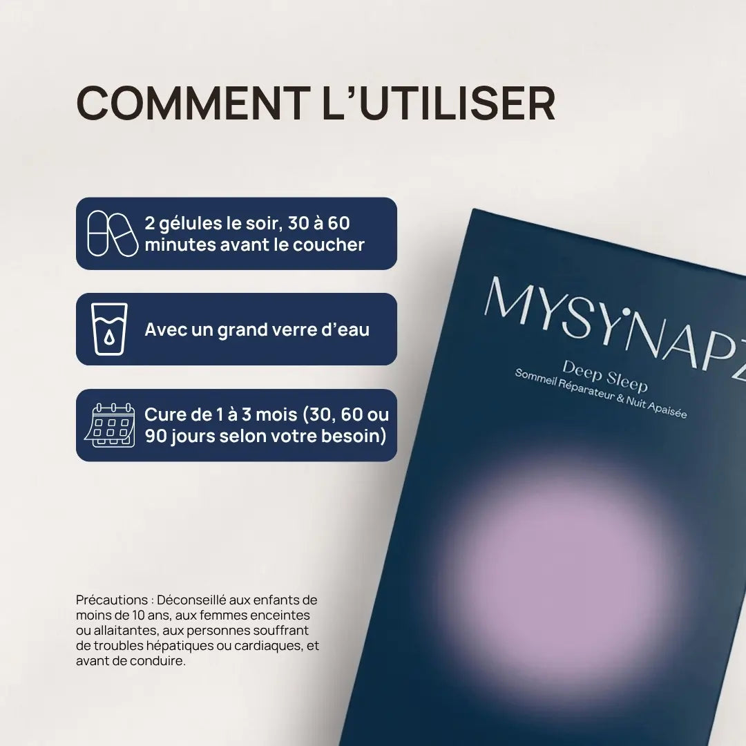 Conseils d’utilisation de la cure Deep Sleep MySynapz