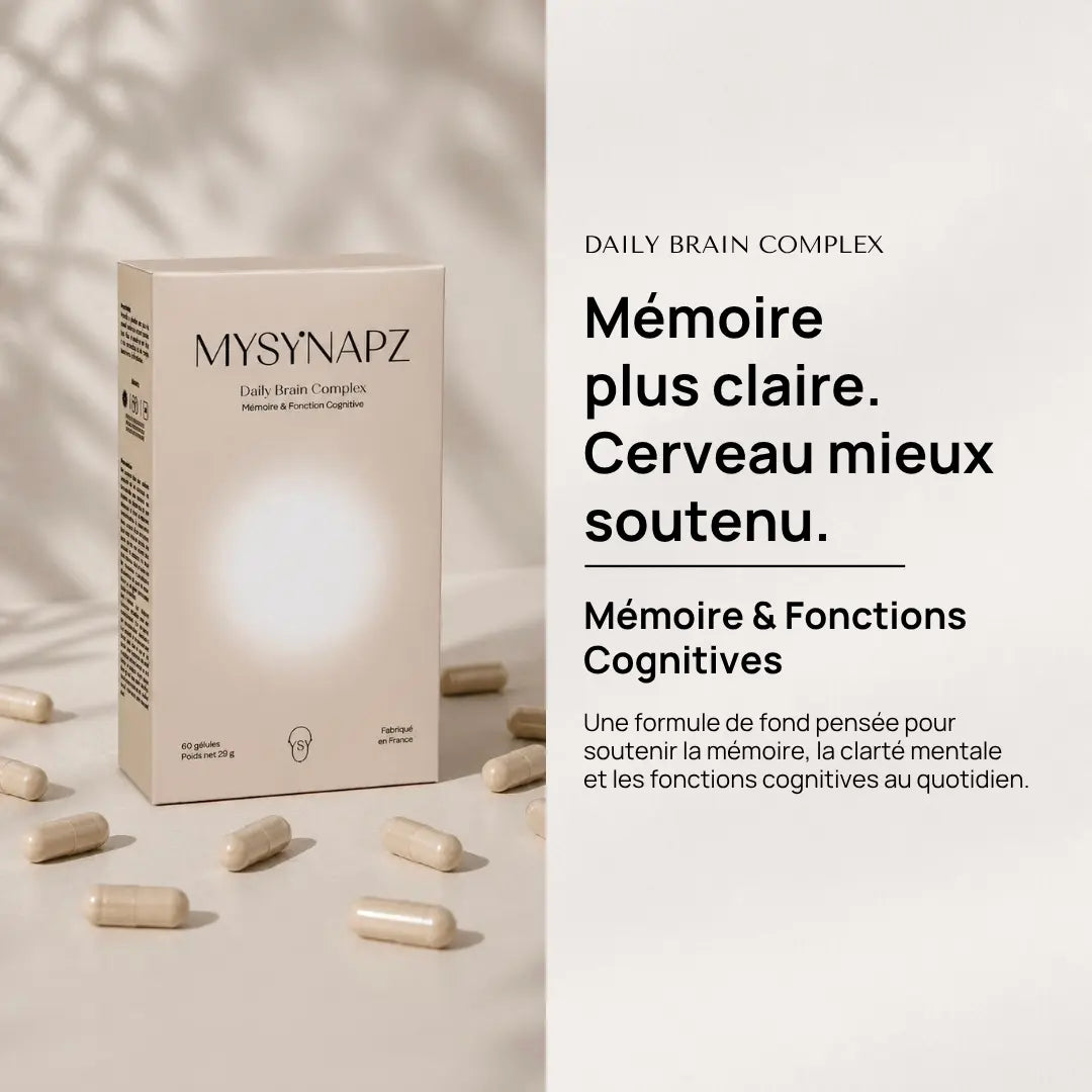 Complément alimentaire MySynapz Daily Brain Complex pour la mémoire et les fonctions cognitives