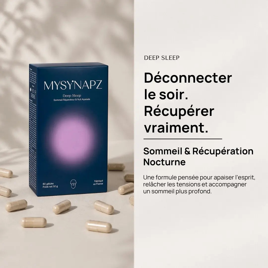 Complément alimentaire MySynapz Deep Sleep pour le sommeil et la récupération nocturne